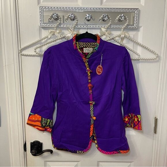 Alice of California Vibrant Purple Kimono - Picture 1 of 7